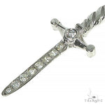 14K Gold Sword Skull Single Earring 66523 - Image 5