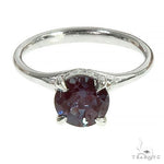 14K Gold Synthetic Alexandrite Solitaire Engagement Ring 66430 - Image 2