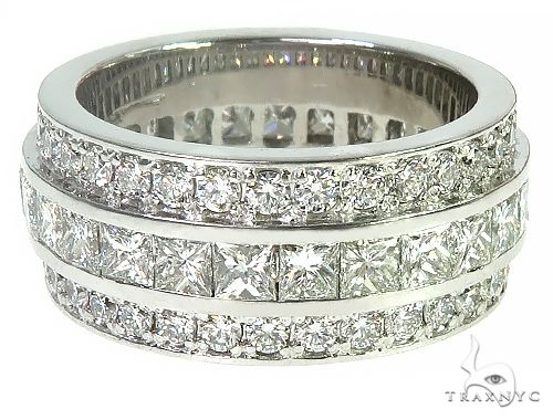 14K Gold Three Row Diamond Ring 66259 - Image 2