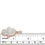 14K Gold Two Tone Hamsa Diamond Pendant 66867 - Image 6