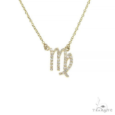 14K Gold Virgo Diamond Necklace 66719 - Image 1