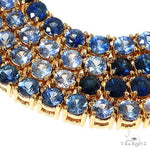14K Gold Water Sapphire Tennis Chain 66710