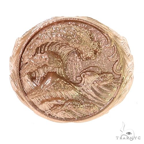 14K Gold Wave Ring 68889 - Image 2