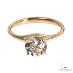 14K Gold White Topaz Solitaire Engagement Ring 66427 - Image 2
