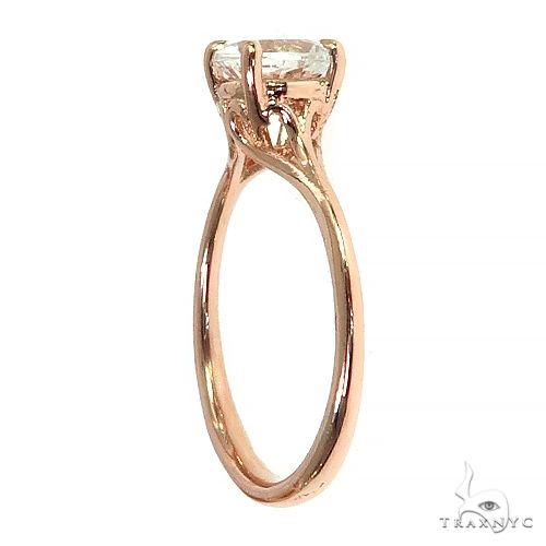 14K Gold White Topaz Solitaire Engagement Ring 66427 - Image 3