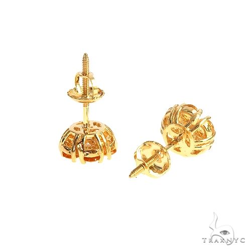 Golden Sunflower Bloom Earrings Small 66855 - Image 3