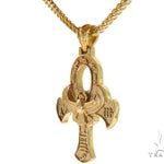 14K TraxNYC's Mystique Ankh Cross Crucifix 10K Franco Chain Set 57204 - Image 3