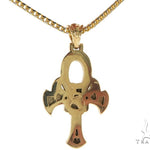14K TraxNYC's Mystique Ankh Cross Crucifix 10K Franco Chain Set 57204 - Image 4