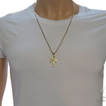 14K TraxNYC's Mystique Ankh Cross Crucifix 10K Franco Chain Set 57204 - Image 6