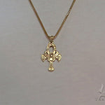 14K TraxNYC's Mystique Ankh Cross Crucifix 10K Franco Chain Set 57204 - Image 7