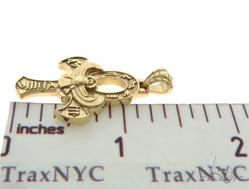 14K TraxNYC's Mystique Ankh Cross Crucifix 10K Franco Chain Set 57204 - Image 8