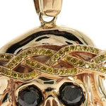 14K Prong Bezel Diamond Skull Pendant 61795 - Image 4