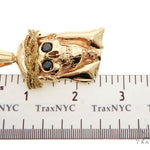 14K Prong Bezel Diamond Skull Pendant 61795 - Image 6