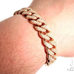 14K Gold Diamond Bracelet With Custom Lock 63946 - Image 9
