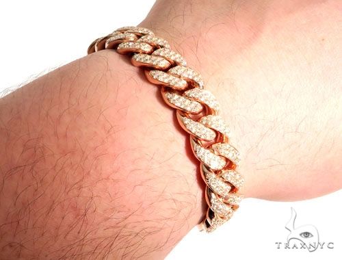 14K Gold Diamond Bracelet With Custom Lock 63946 - Image 9
