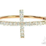14K Gold Diamond Cross Ring 65691 - Image 2