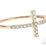 14K Gold Diamond Cross Ring 65691 - Image 3