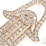 14K Gold Diamond Hamsa Pendant 65764 - Image 4