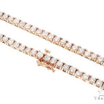 14K Rose Gold Diamond Tennis Chain 65081 - Image 2