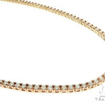 14K Rose Gold Diamond Tennis Chain 22 Inches 3mm   65884 - Image 1