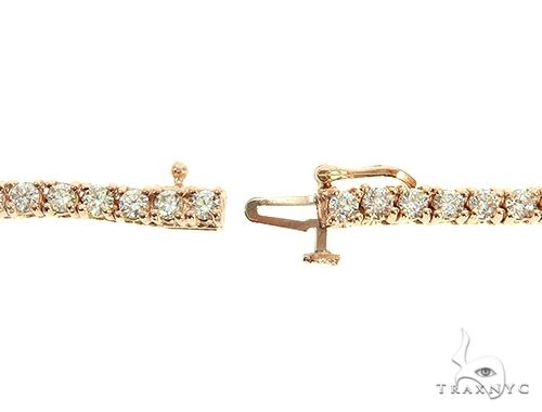 14K Rose Gold Diamond Tennis Chain 22 Inches 3mm   65884 - Image 6