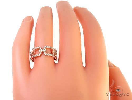14K Rose Gold Fashion Diamond Ring 65690 - Image 6
