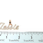 14K Rose Gold Jessie Diamond Name Pendant 65958 - Image 6