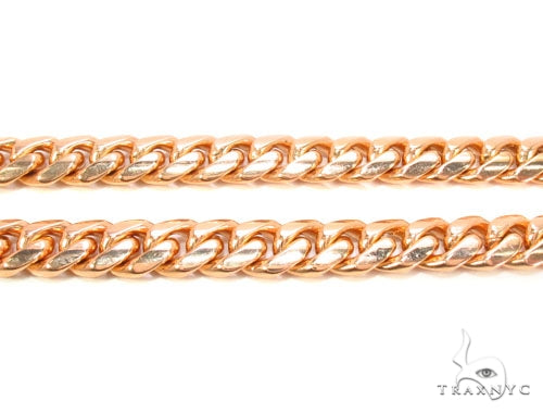 14K Rose Gold Solid Miami Cuban Link Chain 30 Inches 9mm   36150 - Image 2