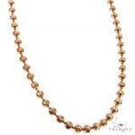 14K Rose Gold Moon Cut Chain 20 Inches 3mm   64607 - Image 2
