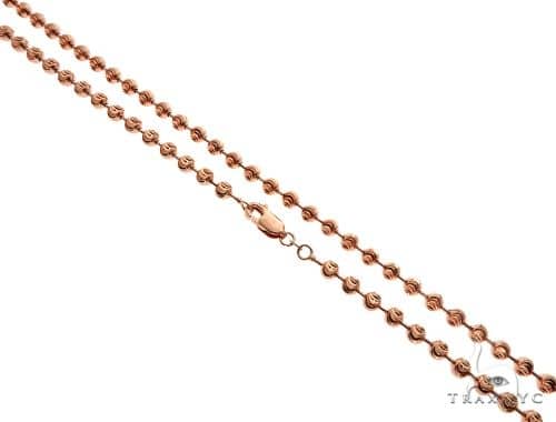14K Rose Gold Moon Cut Chain 26 Inches 5mm   65888 - Image 1