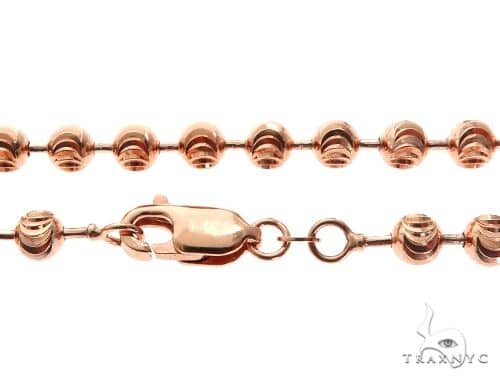 14K Rose Gold Moon Cut Chain 26 Inches 5mm   65888 - Image 5