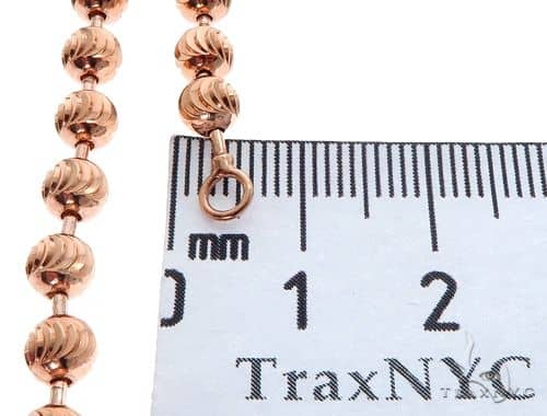 14K Rose Gold Moon Cut Chain 26 Inches 5mm   65888 - Image 6