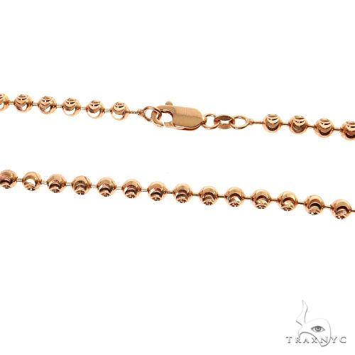 14K Rose Gold Moon Cut Chain 30 Inches 4mm   64613 - Image 4