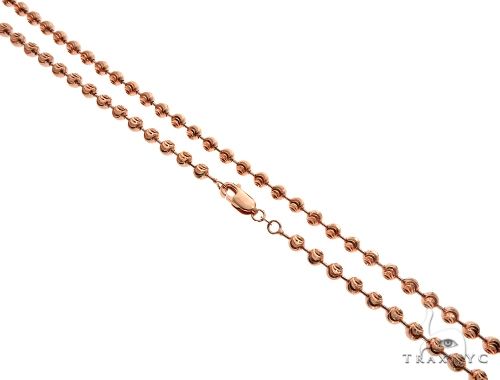 14K Rose Gold Moon Cut Chain 30 Inches 5mm   64616 - Image 1