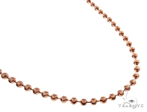14K Rose Gold Moon Cut Chain 30 Inches 5mm   64616 - Image 2