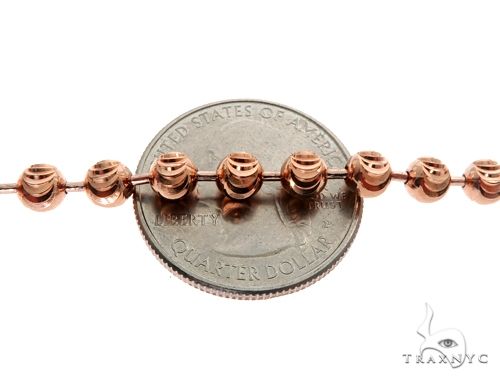 14K Rose Gold Moon Cut Chain 30 Inches 5mm   64616 - Image 3