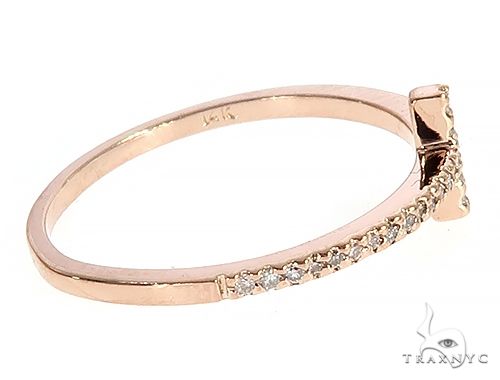 14K  Gold Prong Diamond Cross Ring 65306 - Image 5