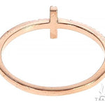 14K  Gold Prong Diamond Cross Ring 65306 - Image 6