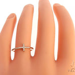 14K  Gold Prong Diamond Cross Ring 65306 - Image 8