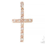 Fancy Oval Round Cut Diamond Cross 65662 - Image 1