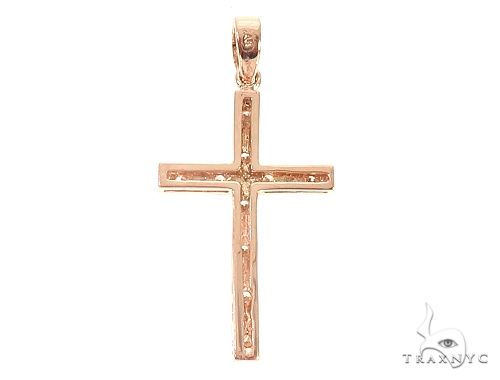 Fancy Oval Round Cut Diamond Cross 65662 - Image 3