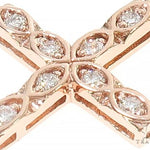 Fancy Oval Round Cut Diamond Cross 65662 - Image 4