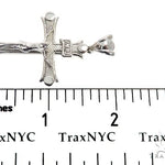 14K Solid White Gold Cross Crucifix 64657 - Image 8