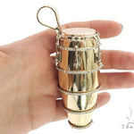 14K Three Tone Gold Pave Prong Diamond Conga Drum Pendant 63859 - Image 7