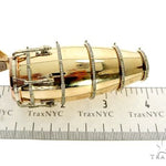 14K Three Tone Gold Pave Prong Diamond Conga Drum Pendant 63859 - Image 8