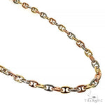 14k Three-color Gold Solid Anchor Link Chain 24 Inches 7.2mm 67398 - Image 1