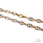 14k Three-color Gold Solid Anchor Link Chain 24 Inches 7.2mm 67398 - Image 2