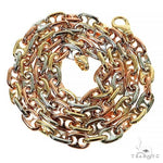 14k Three-color Gold Solid Anchor Link Chain 24 Inches 7.2mm 67398 - Image 3