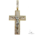 14K Two Tone Diamond Crucifix 68128 - Image 1