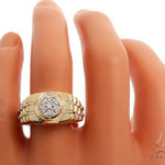 14K Two Tone Gold Men's Diamond Ring 64666 - Image 8